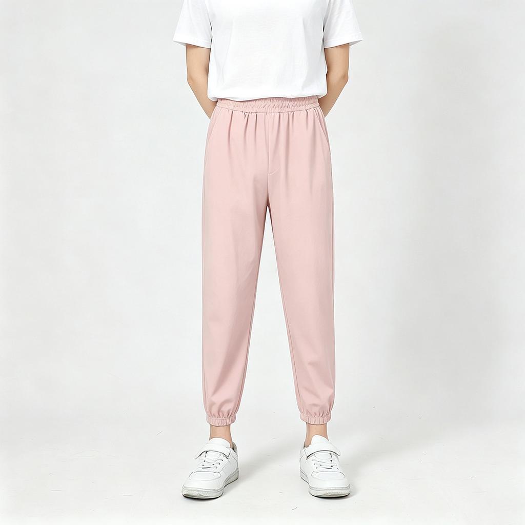 Kids High Waist Flared Pants with Elastic Waistband - Color Stretch Casual for Dance, Yoga and Sports