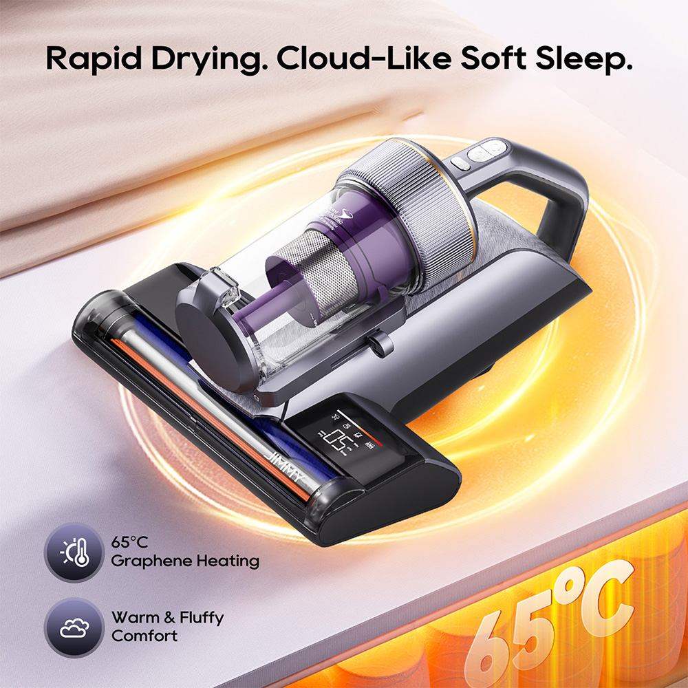 JIMMY BX8 Pro Mattress Vacuum Cleaner – 17 kPa Suction, 65°C Graphene Heating, UV Mite Elimination, Aroma Diffusion
