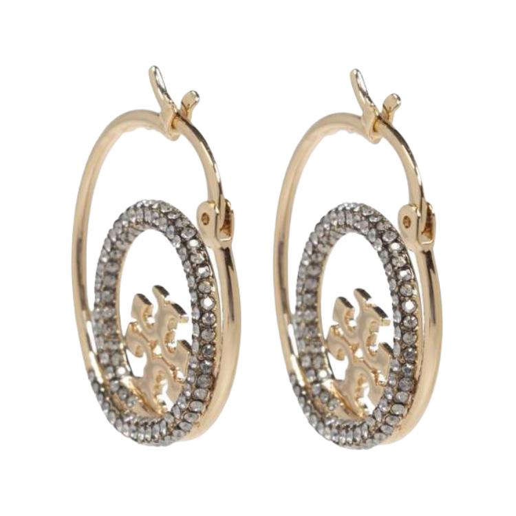 Tory Burch T-Buckle Design Brass Earrings Women earrings Gold 1637340783 F,Gold