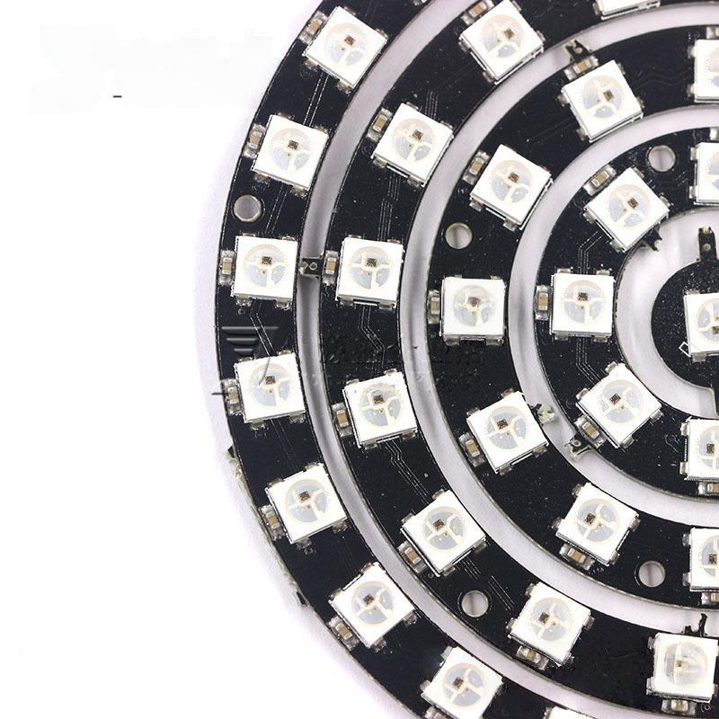 1/8/12/16/24 Bit Ws2812 Rgb Light Ring Development Board 5050 Smart Full-Colour Rgb Led Learning Module Dc4-7V