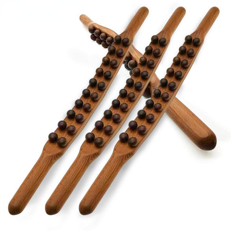 8/20 perlen Gua Sha Massage Stick Verkohltes Holz Zurück Verschrottung Meridian Therapie Zauberstab Muskel Entspannende Körper Massager Guasha