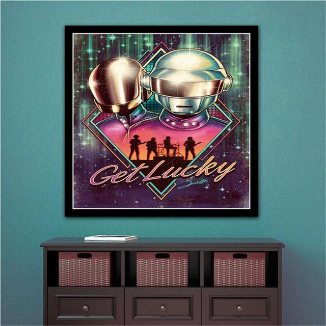 

Картина на полотні Daft Punk Starboy Bangalter Реп Музика Альбом Зірка Плакат і малюнки Принти на стінах для домашнього декору у вітальні 60x60cm Unframed