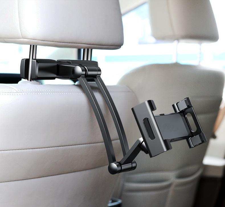 Car Rear Seat Tablet Mount - Adjustable Telescopic Holder for iPad and Tablets