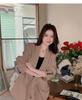 Women's Spring & Autumn Loose Fit Blazer and Wide-Leg Pants Set
