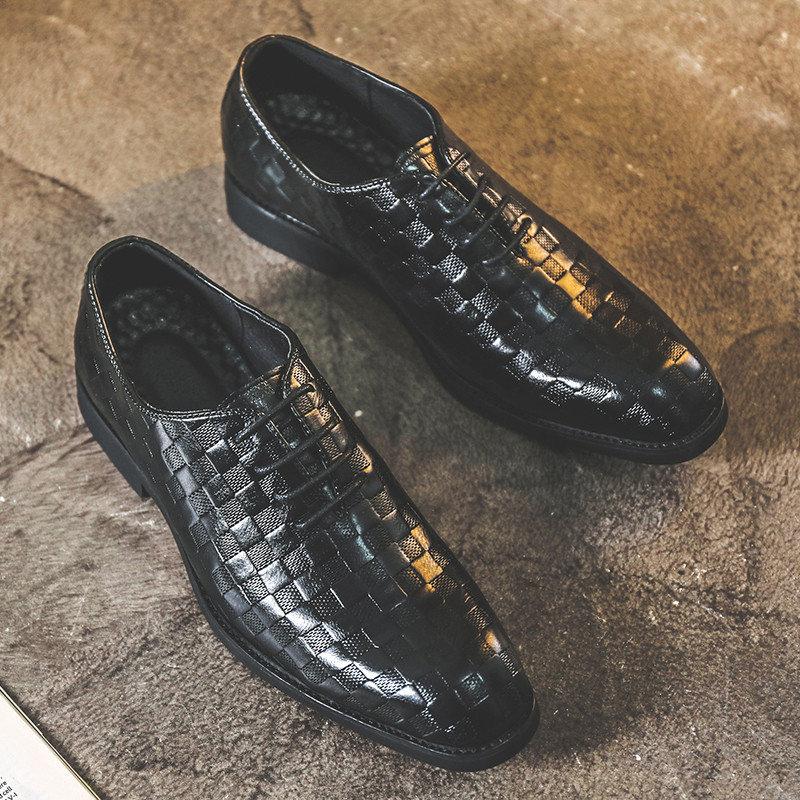 

Новейшие поступления, модные коричневые туфли из натуральной кожи, мужские туфли с заостренным носком, повседневные мужские туфли на шнуровке, Zapatos Piel Hombre 38