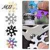 Multi Specification Socket Wrench All In One Snowflake Tool, Stainless Steel Bottle Opener/Flat Outdoor Bicycle Maintenance Kit Phillips Screwdriver