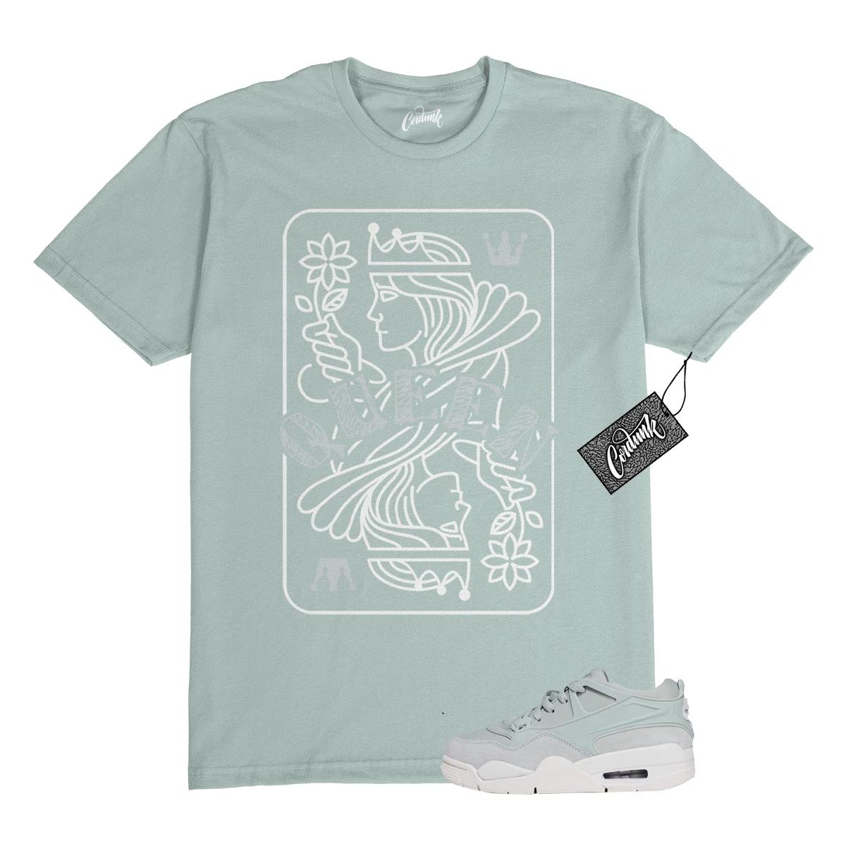Air 4 RM Seafoam Jade Horizon T Shirt Match QUEEN S