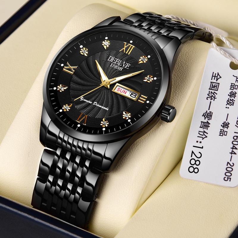 

Мужские часы ведущего бренда Простые деловые Календарь Ночная подсветка Водонепроницаемые Высококлассные Красивые Мужские Модные Кварцевые часы Часы Подарок