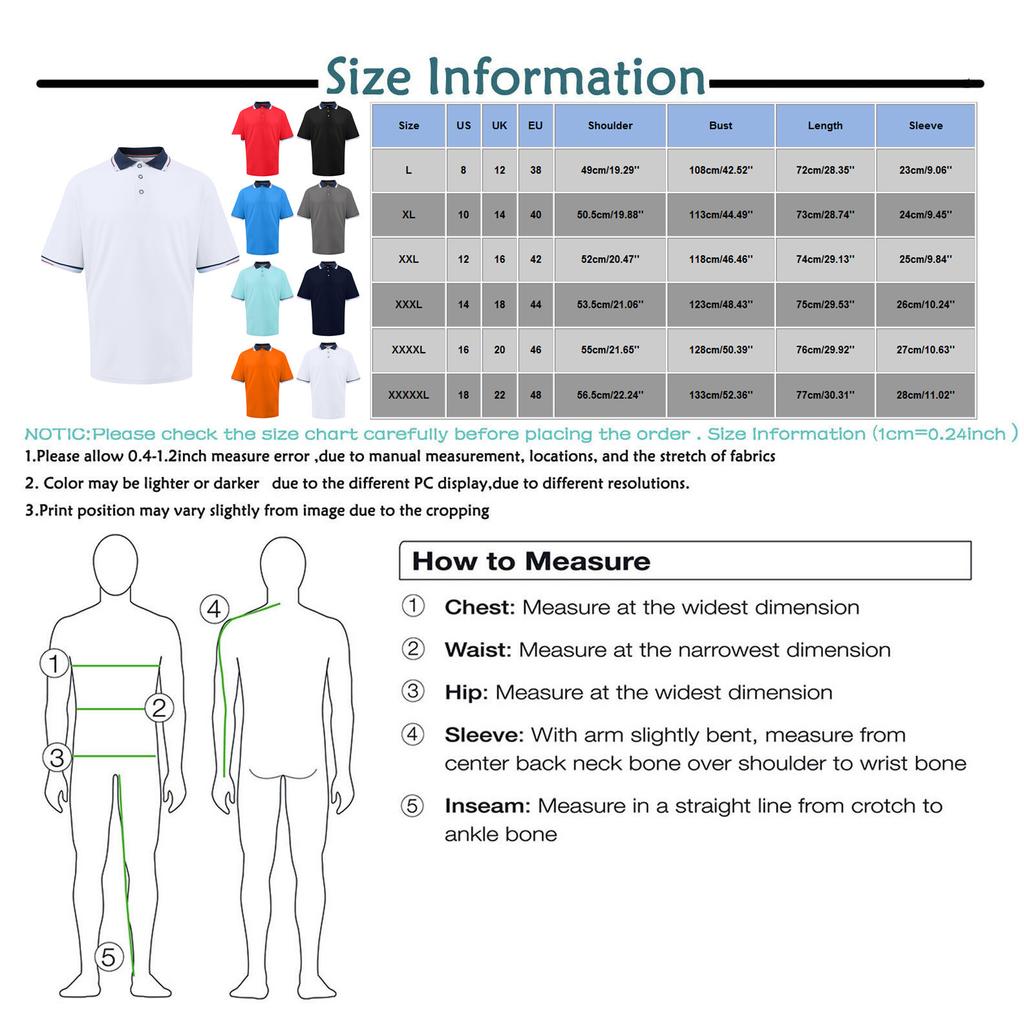 Men'S Summer Casual Lapel Stitching Contrast Color T-Shirt Sports Fashion Short-Sleeved Shirt
