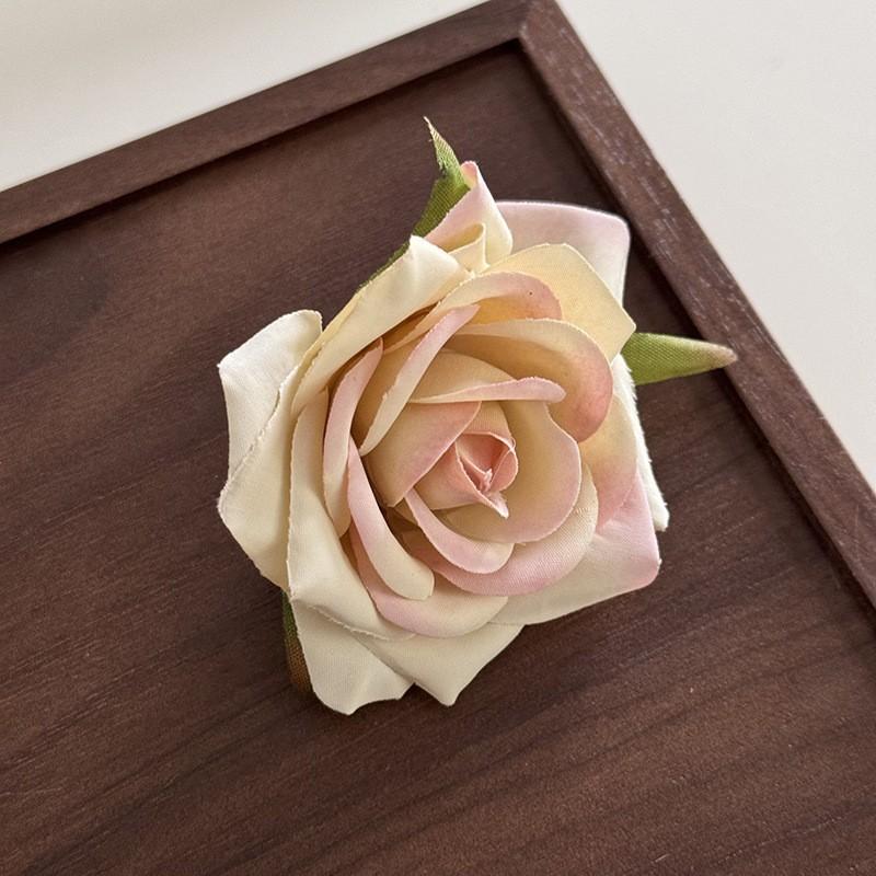 Simulation Flower Rose Hairpin Brooch Dual-purpose 1pc