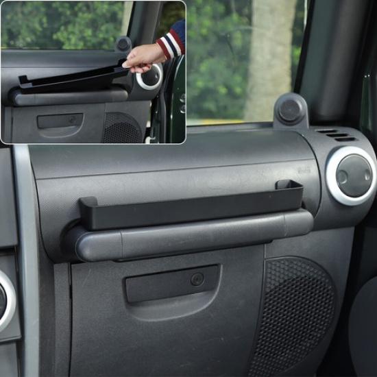 Co-pilot Handle Storage Box Tray for Jeep Wrangler JK 2007-10 Black Accessories