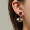 Korean Style Ceramic Rose Stud Earrings and Ear Cuffs