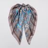 Vintage Paisley Print 90 Silk Scarf Square Scarf Women's Decorative Shawl Faux Silk Satin Headscarf
