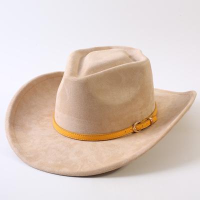 Populaire Europese en Amerikaanse klassieke suède westerse cowboyhoeden, retro mode cowboyhoeden voor mannen en vrouwen