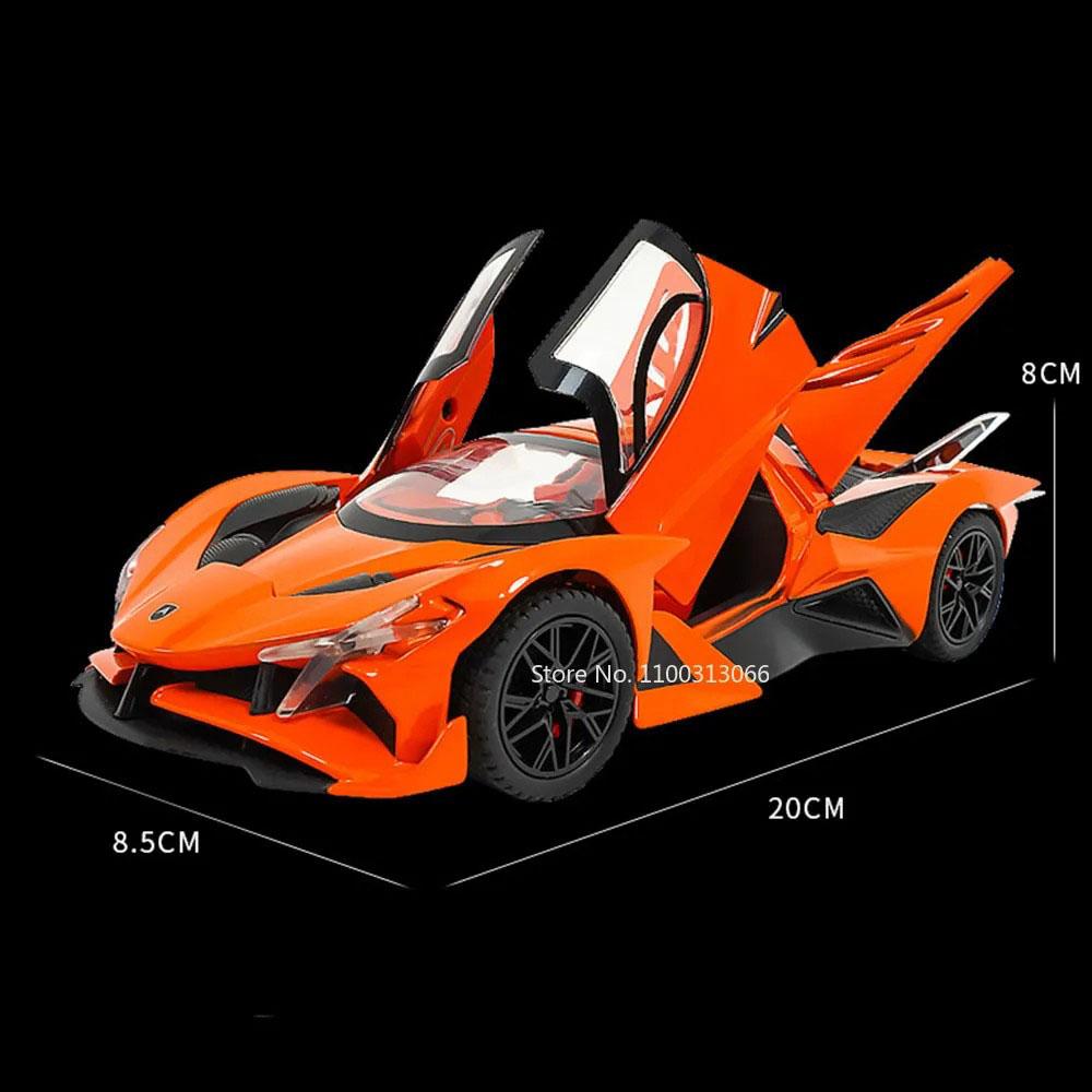 1:24 Scale Apollo EVO Alloy Toys Models Cars 4 Doors Opened Diecast Vehicle Light Sound Sports Car for Children Birthday Gifts