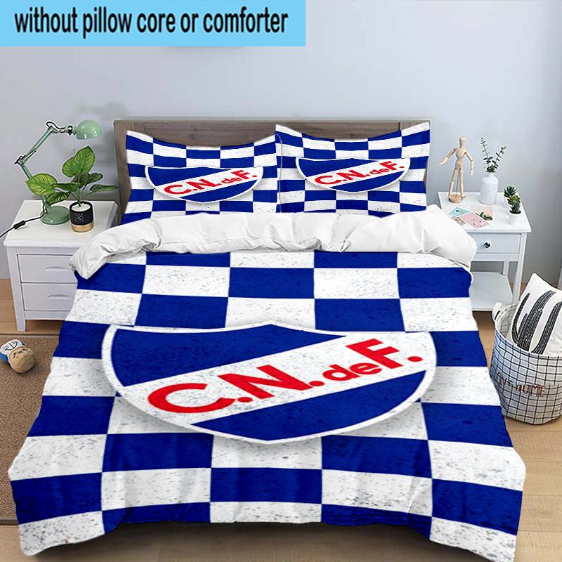 Montevideo Shield Emblem 3PCS Bedding Set 2D Printing (Includes 1 Duvet Cover + 2 Pillowcases Coreless), Bedroom decor,Fan Gift