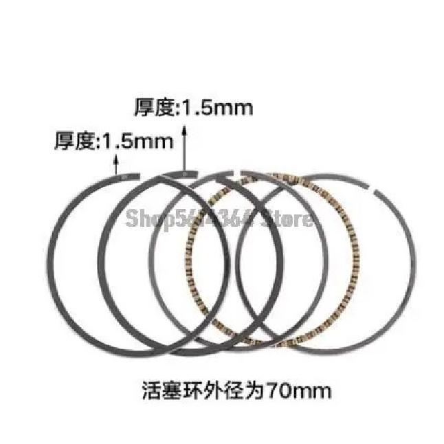 

70mm Outer Diamater Gasoline Engine Generator Parts Piston Rings Set Replacement for 170F