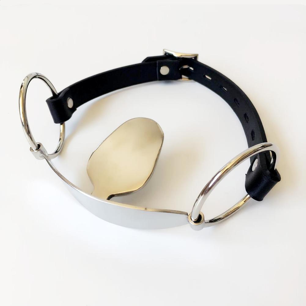 Full Steel Tongue Restraint Mouth Plug Gag Gags