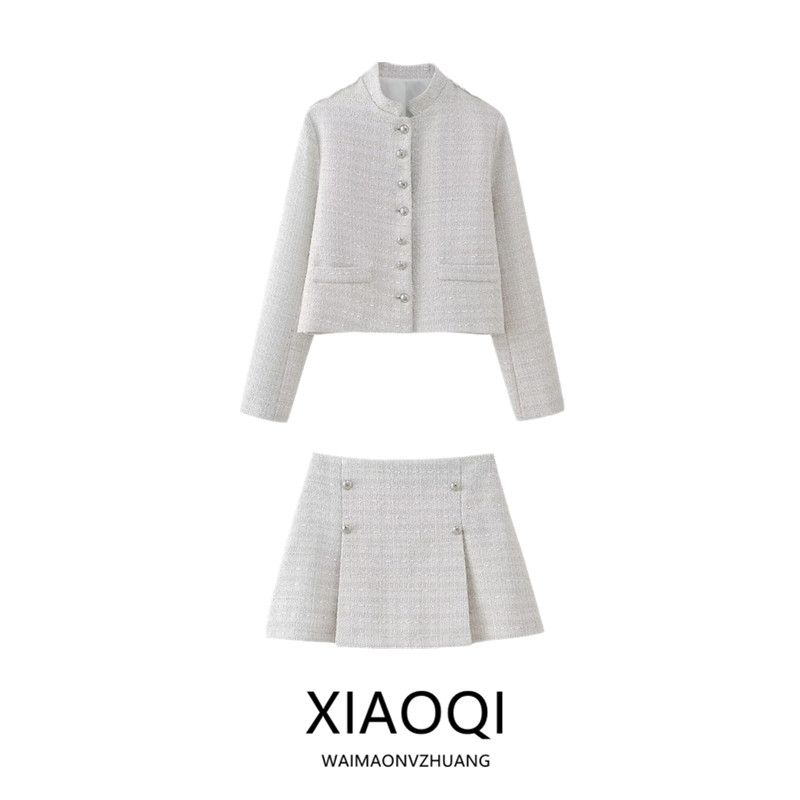Fashion Style 2024 Spring Women's Classic Style Easiest for Match Texture Short Suit Outwear High Waist Skirt 2966441