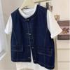 New ArrivalS Open Run Women S looSe Fit Pocket Denim Jacket Modern Stitch deSign