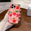 16e Oil Painting Flowers Phone Case for Apple 11, 13, 14, 15promax - Blue, Summer Fruits, Silicone