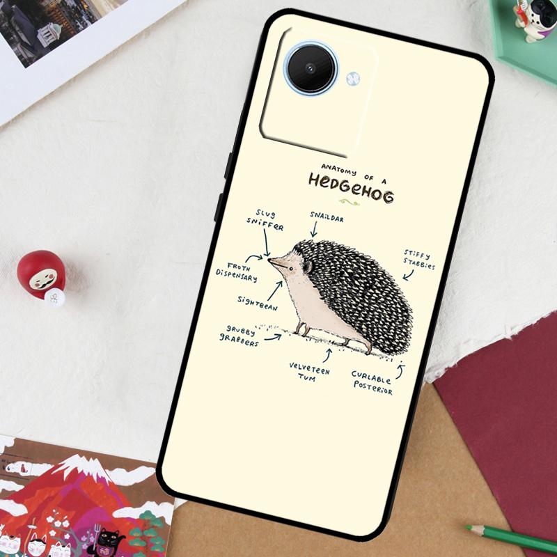 Hedgehog For Realme GT 7 Pro GT 6 5 6T 10 11 12 13 14 Pro Plus C61 C53 C51 C21Y C25S C75 C55 C67 Case