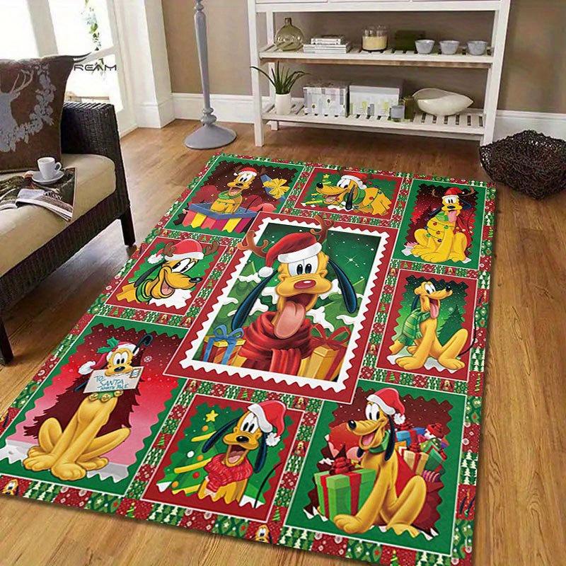 1pc Disney Cartoon Characters Pattern Carpet Area Rug Non-slip Carpet Hand Washable Floor Mat Suitable For Living Room Bedroom Home Decor Ro