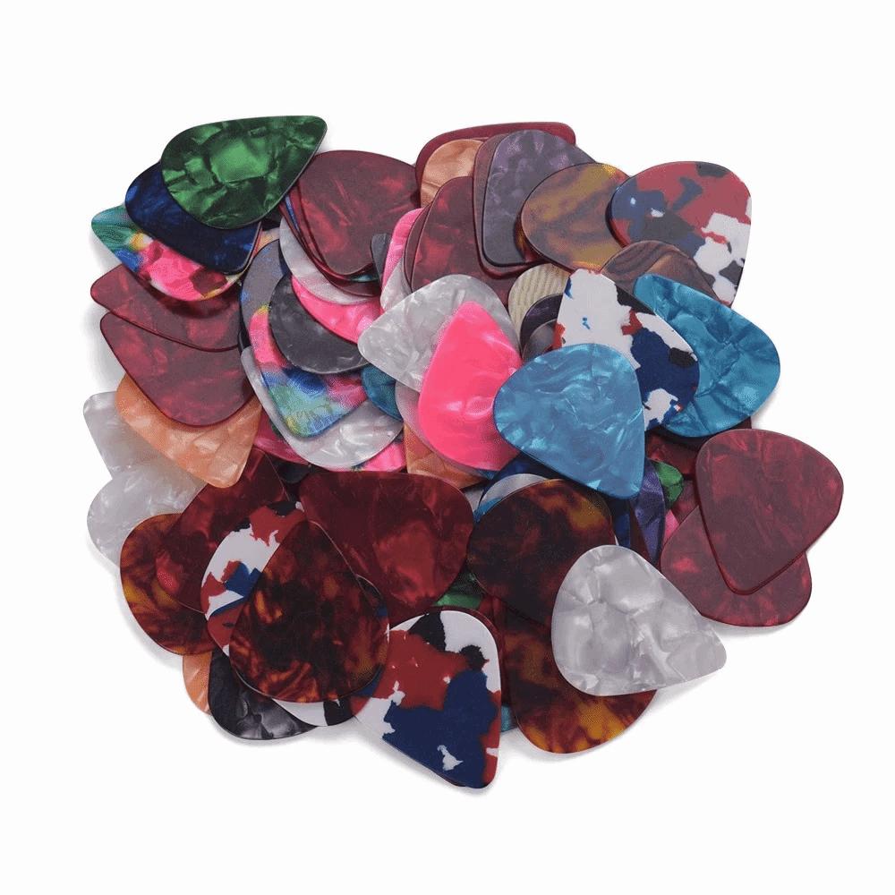 120pcs Different Thickness Guitar Picks Colorful Guitar Accessories Celluloid Guitar Picks  Guitar