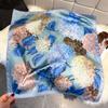 Floral Print Bandana Scarf Soft Neckerchief Scarf Fashion Hijab Scarf  Women