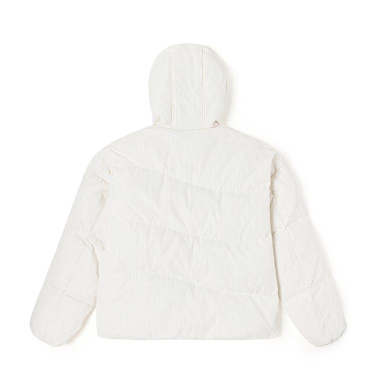 Lee Comfortable Duck Down Hooded High Street Solid Color Light Tone Zipper Low Saturation Down Jacket Men outerwear Off-White LMT007830204583A00005