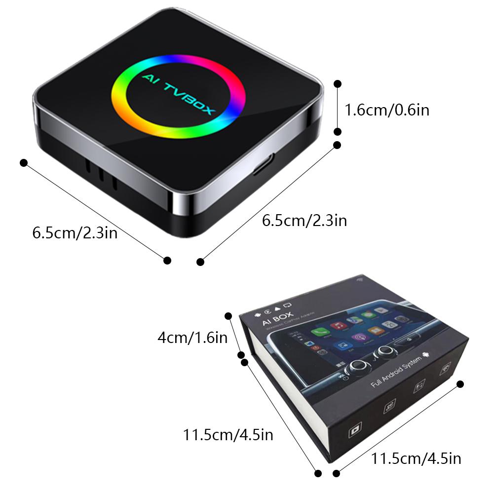 Android 13 2 in 1 Dongle for YouTube-Netflix Wireless Carplay/Android Auto/Carplay To Android Adapter WiFi6 Bluetooth-Compatible