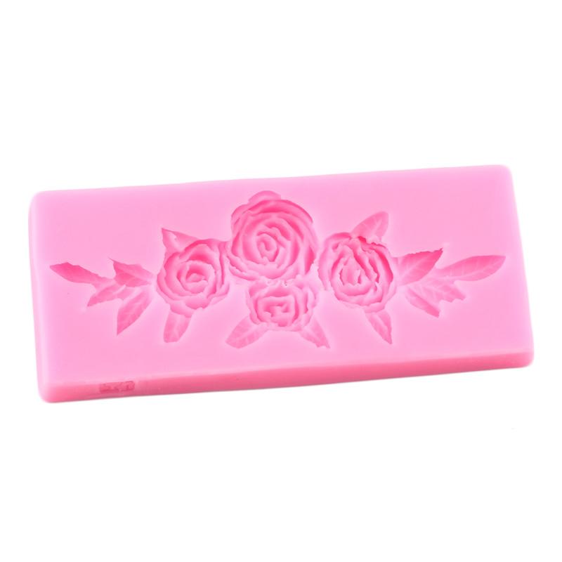 Leaf Rose Flower Silicone Molds DIY Wedding Fondant Cake Decorating Tools Candy Clay Resin Mold Chocolate Gumpaste Moulds