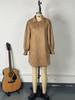 European & American Elegant Retro Solid Long Sleeve Zipper Stand Collar Dress 2025