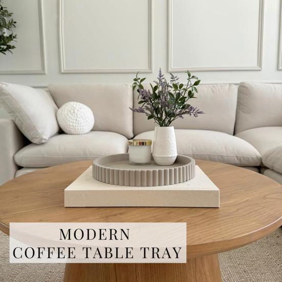 Rundes Rechteck Dekotablett Mehrzweck Schmuck Kleinteile Halter Organizer Aufbewahrung Serviertablett Wohnzimmer Küche Theke Kaffeemittelpunkt