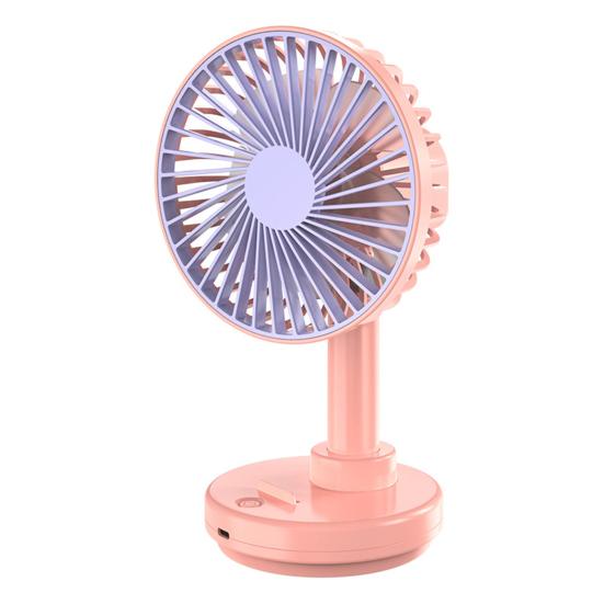

Rotating Desk Fan with 3 Speeds USB Charging Portable Cooling Fan for Office Home Wide-Angle Air Circulation Quiet Summer Gadget розовый