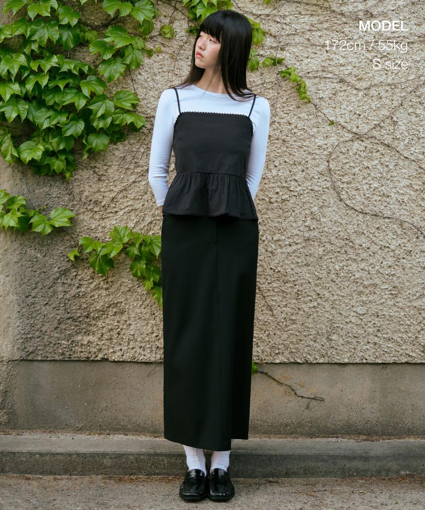 Musinsa Standard Woman Women'S Straight Maxi Skirt [Black]