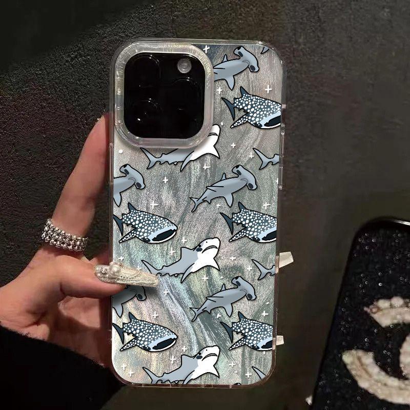 Mode Ocean Star Hai Handyhüllen für 17 16 15 Pro Max 14 13 12 11 16E iPhone Air Senior Federgaze Bumper Cover