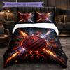 Set Lenzuola Atletico Madrid Modello 3 Pezzi Morbida Copripiumino in Microfibra con Federe per Camera da Letto