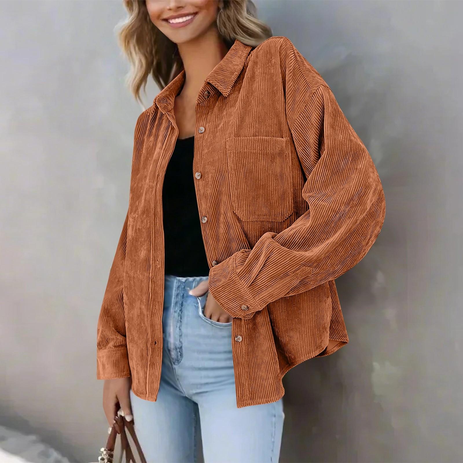 

Женская повседневная однотонная свободная куртка с лацканами на пуговицах больших размеров XXXL шафрановый