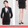 Women's Professional Flight Attendant & Receptionist Suit - Elegant Skirt Set for Beauticians and Hotel Staff