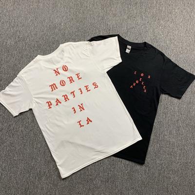 New Hip Hop T-shirt Kanye West I Feel Like Paul 100% Cotton T Shirts NO MORE PARTIES IN LA T Shirts Men Women Tee Tops
