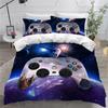 Galaxy Universe Gaming Comforter Cover Twin Size ,Gamer Duvet Cover Sets For Boys Used To Gamer Room Decor,Teens Video Equipment
