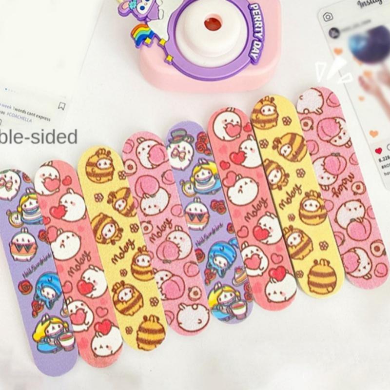 Cute Cartoon Mini Nail Files Portable Multi-functional Nail Polishing File Nail Shop Professional Durable Precise Manicure Tools