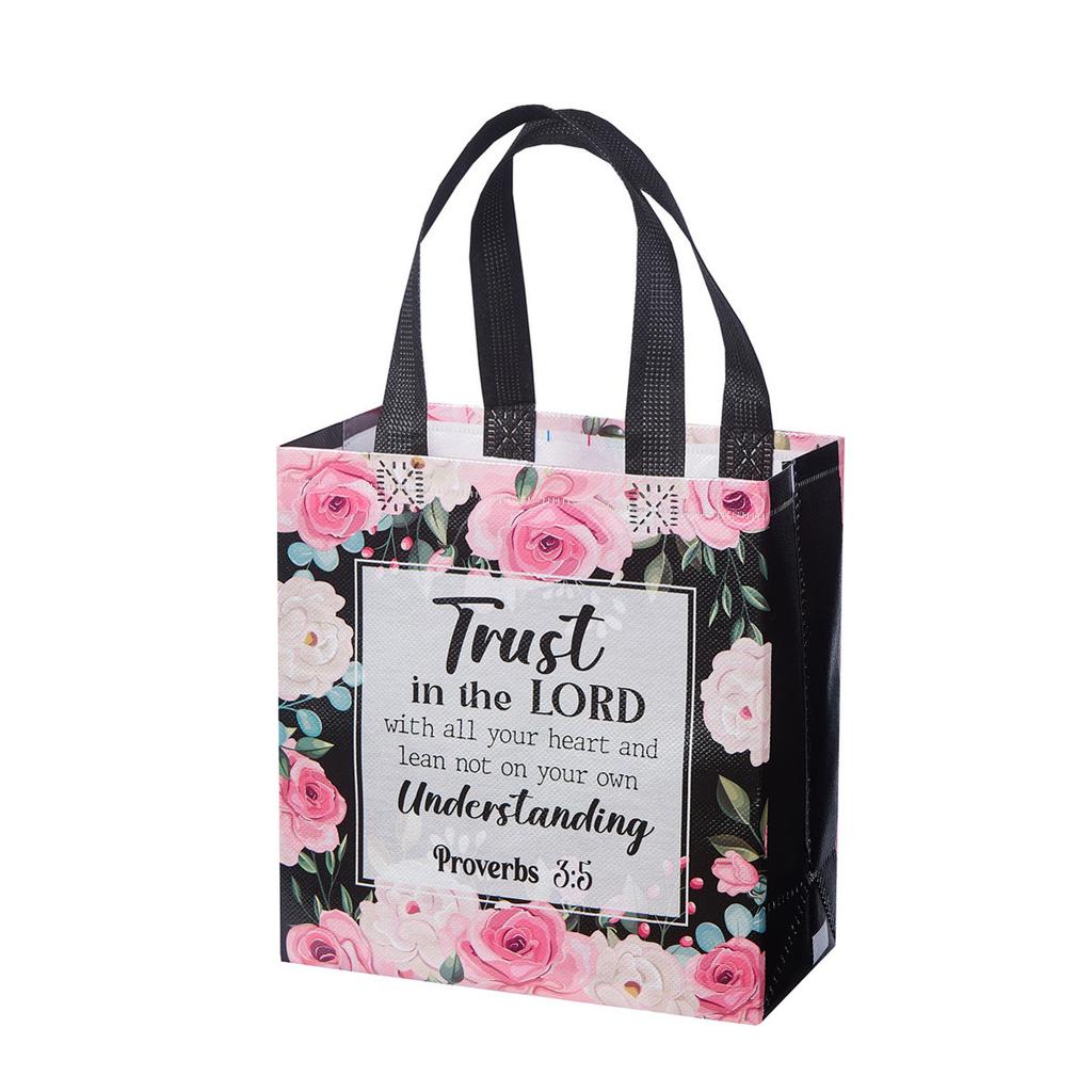 2026 New Product Bible Christmas Party Holiday Flowers Fashion Gifts Tote Bag Non-woven Bag