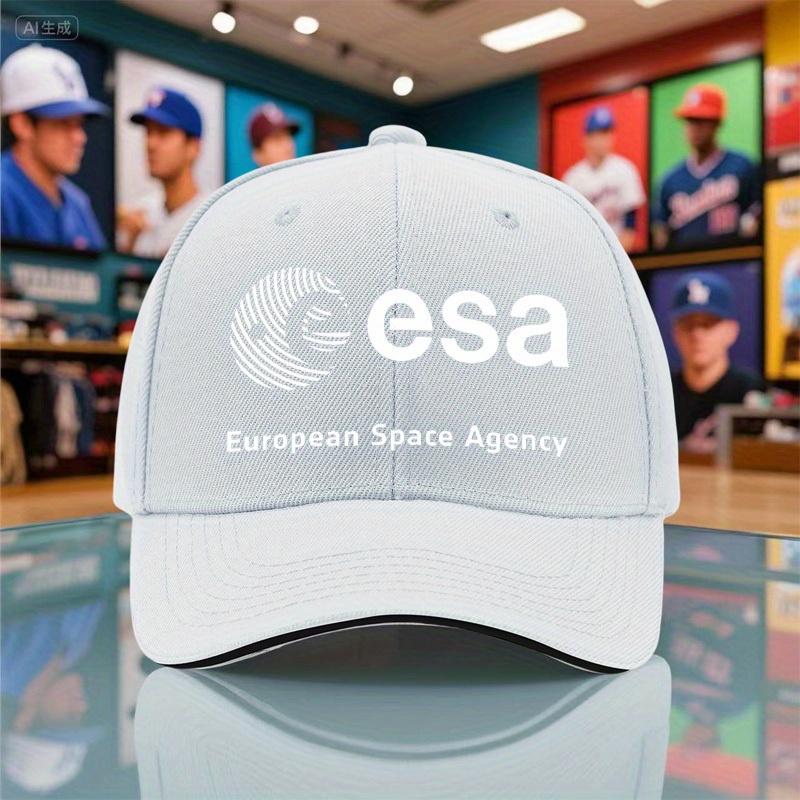1 Stück der neuen leichten Baseballkappe für Sommer und Herbst 2025 für Herren und Damen mit ESA-Weltraumagentur-Aufdruck