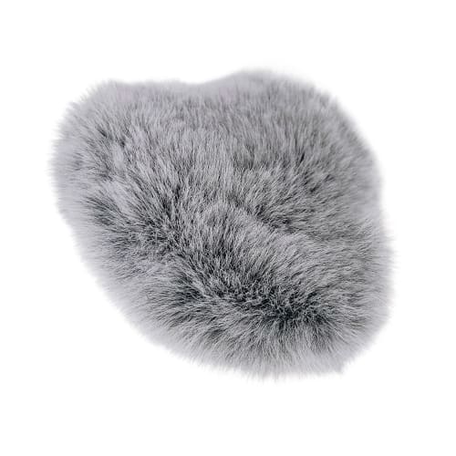 uxcell Mikrofon Fellwindschutzhülle für Mikrofone mit kurzem Haar, Weiß und Schwarz, 1 Stück