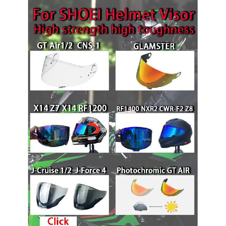 GLAMSTER Helmet Visor for SHOEI GLAMSTER Windproof Lens Face Shield Fog-Resistant Visière Anti-UV Sunscreen Visera Casco MotoSpeed Sensors 6