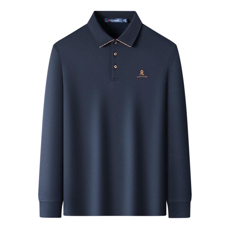 MONTAGUT Men's Mulberry Silk Blend Brushed Warm Polo Shirt