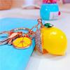 Rhinestone Imitation Fruit Lemon Car Cute and Creative Charm for Women Metal Gift Bag Charm