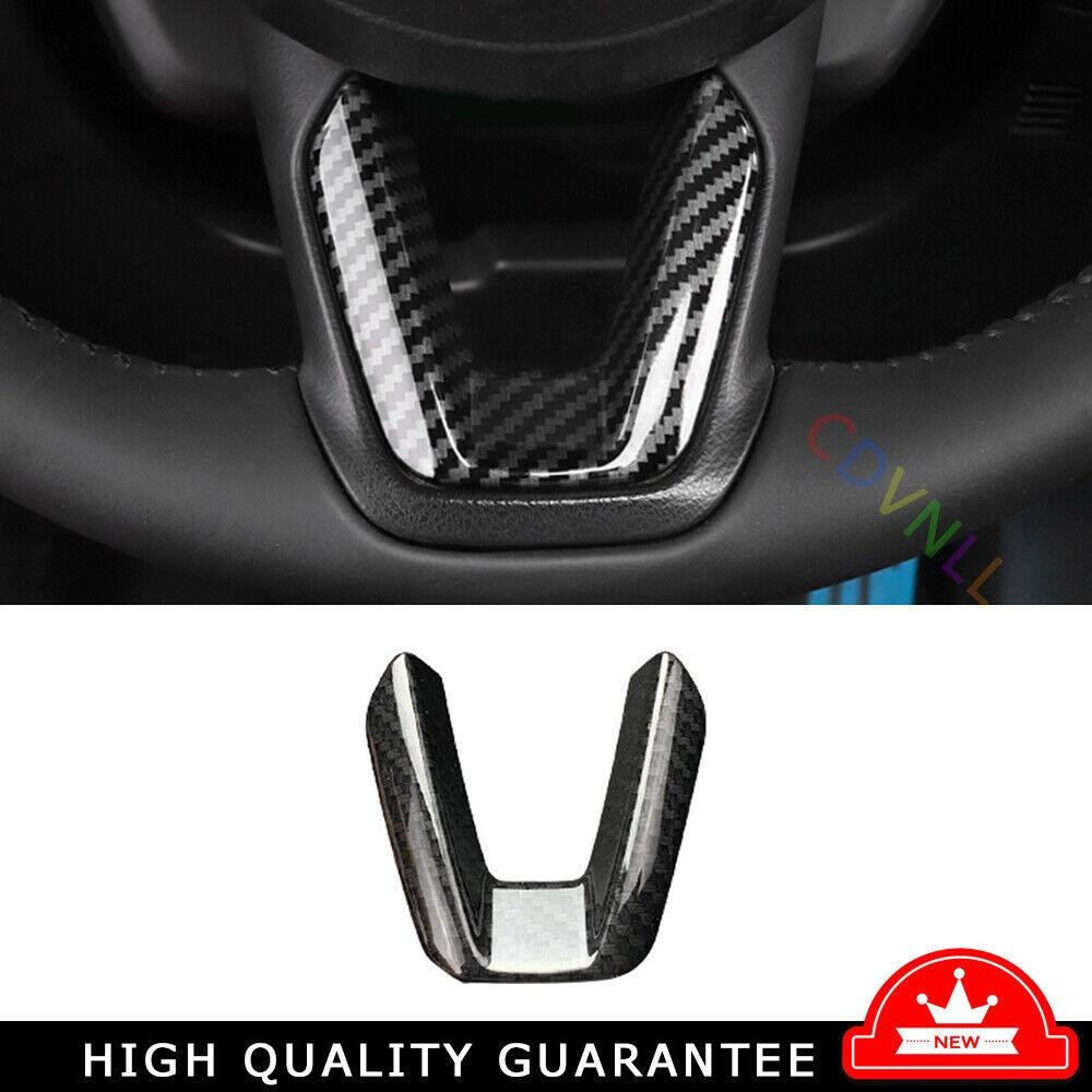For Mazda CX-5 2017-2024 ABS Carbon Fiber Steering Wheel Sheet Cover Trim 1PCS